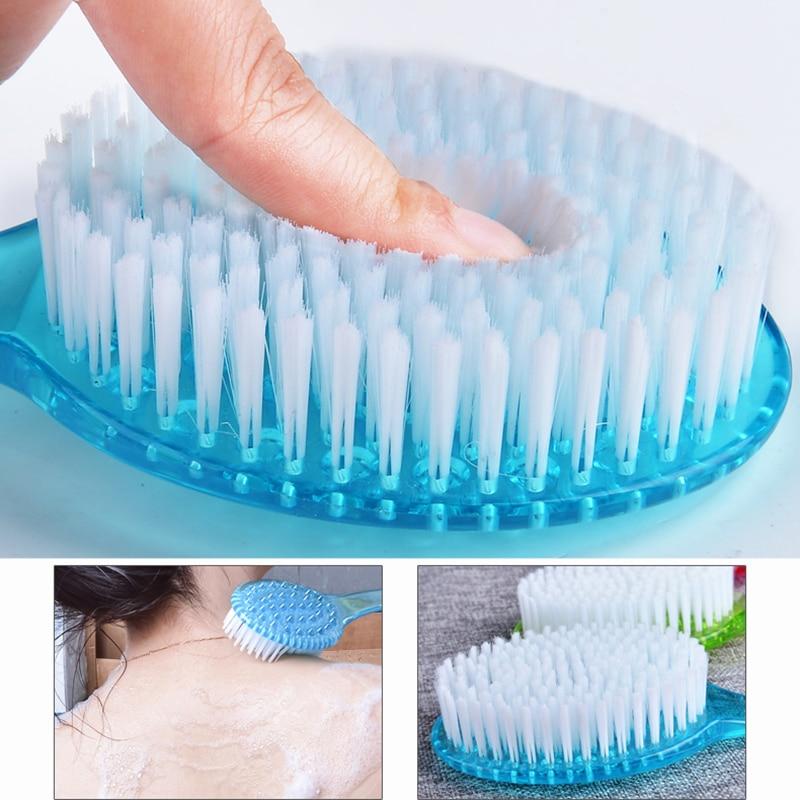 Long Handled Plastic Bath Shower Back Brush Scrubber Skin Cleaning