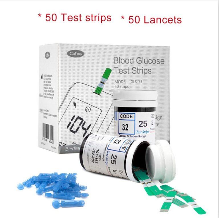 Glucose Test Strips Blood Sugar Strips Test blood glucose with Free ...